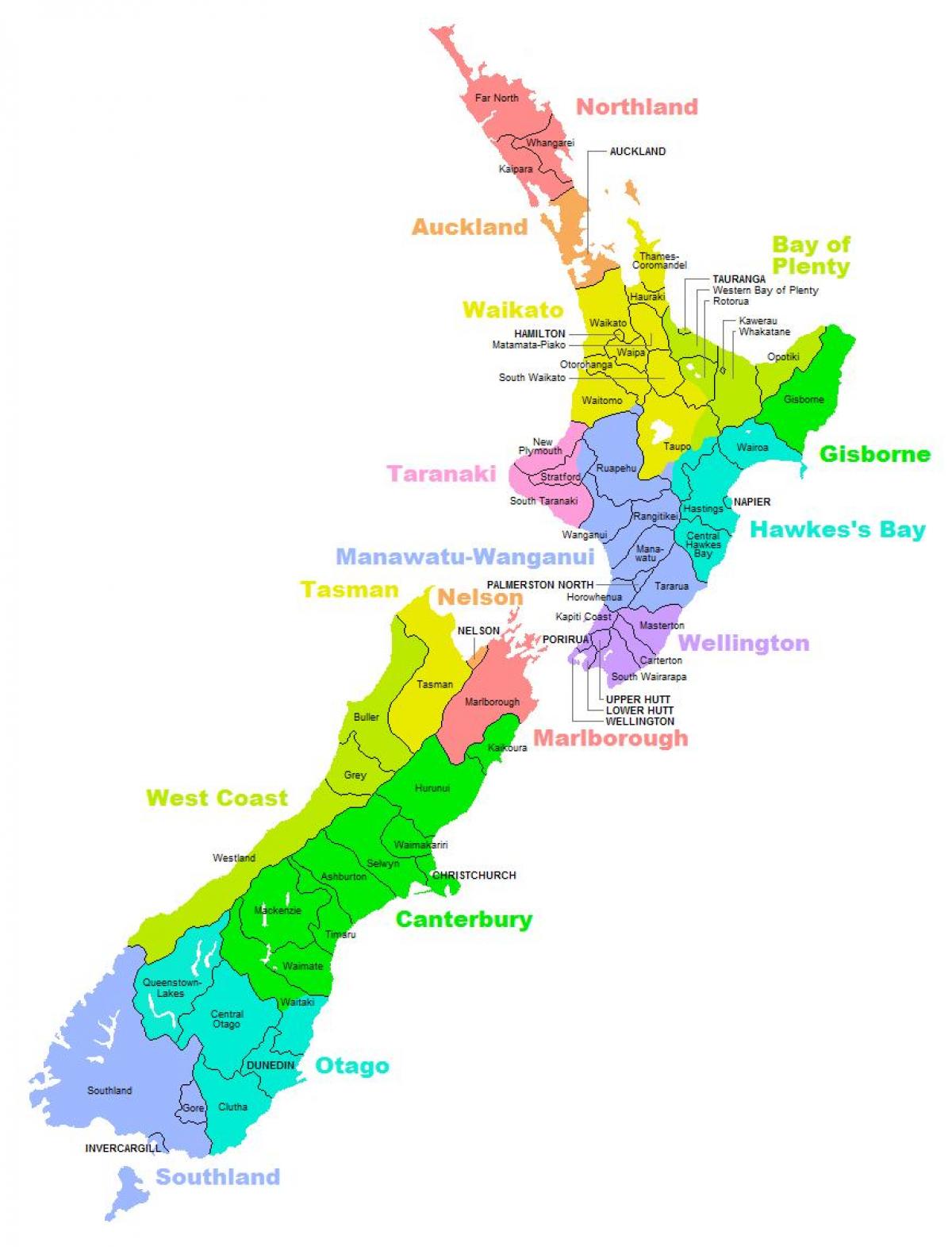 न्यूजीलैंड जिले का नक्शा