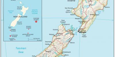 न्यूजीलैंड नक्शा hd