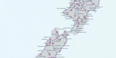 न्यूजीलैंड की सड़कों का नक्शा